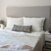 Cabecero cama rectangular gris